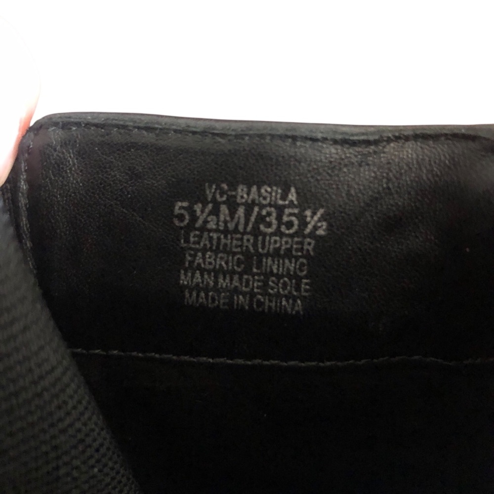 Vince Camuto Basila Black Soft Leather Heel Women Boots Size 5.5 - Picture 9 of 10